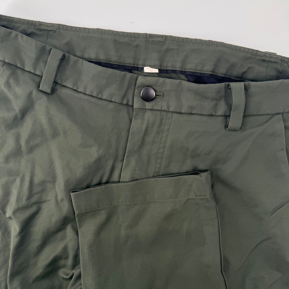 Lululemon Commission Slim Fit Pant Men 32 Olive Green Warpstreme Chino